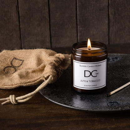 Jute & Tobacco Scented Candle 180ml - Dundee Candle Works